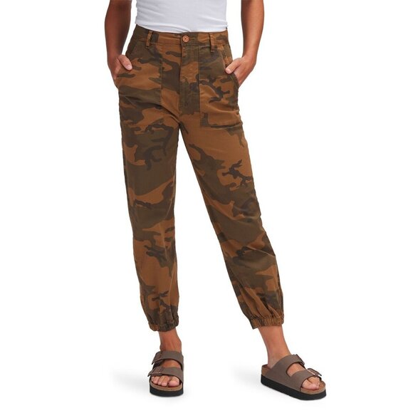 New Sanctuary Ventura High Rise Pant in Lion Camo Size 24 cargo joggers brown